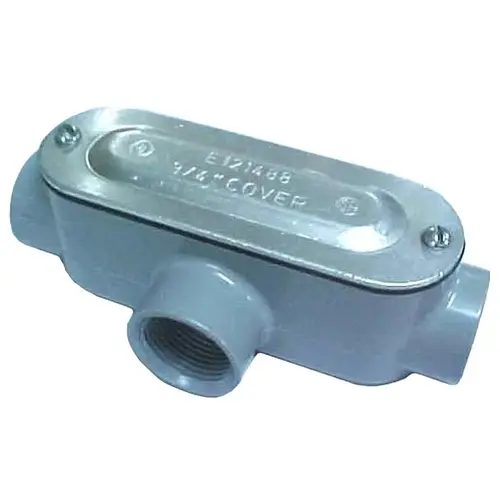 BWF 702-CGV Conduit Body, 3 -Hub, 1 in Hub, Threaded, Aluminum, Gray ...