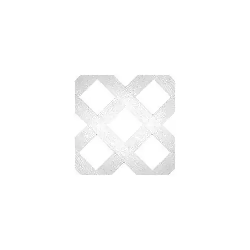 UPF 79897 Tradition Diamond Lattice, 8 ft L, 4 ft H, 2-3/4 in Mesh, Plastic, White