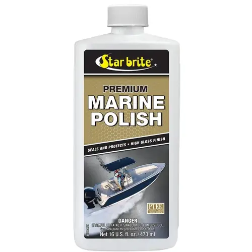 857 Series Marine Polish, Liquid, Coconut, 16 oz Bottle White
