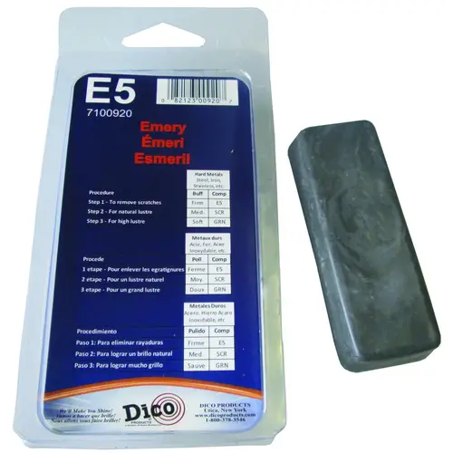 Buffing Compound, 1/2 in Thick, Emery Cloth, Black Buffing Compound, 1/2 in Thick, Emery Cloth, Black