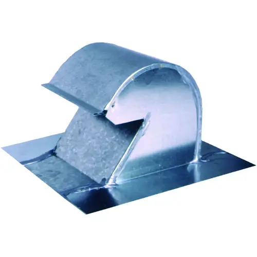 Gooseneck Vent, 10 in OAL, 10 in OAW, Steel, Mill, Galvanized