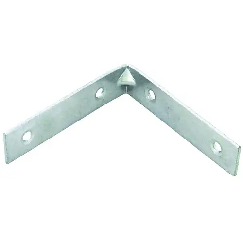 Corner Brace, 3 in L, 3 in W, 3/4 in H, Steel, Zinc-Plated, 2.6 mm Thick Material Corner Brace, 3 in L, 3 in W, 3/4 in H, Steel, Zinc-Plated, 2.6 mm Thick Material