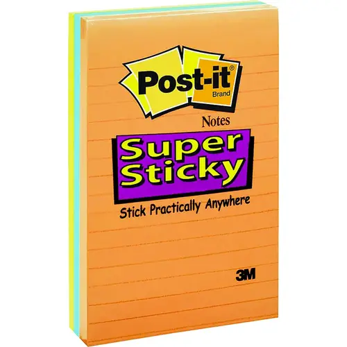 Super Sticky Note, Assorted Neon