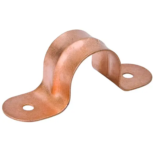 Pipe Strap, 2 in Opening, Steel Copper - pack of 4 Pipe Strap, 2 in Opening, Steel Copper - pack of 4