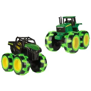 John Deere Toys 46434B MONSTER TREADS Wheel Assortment, 3 years and Up, Internal Light/Music: Yes