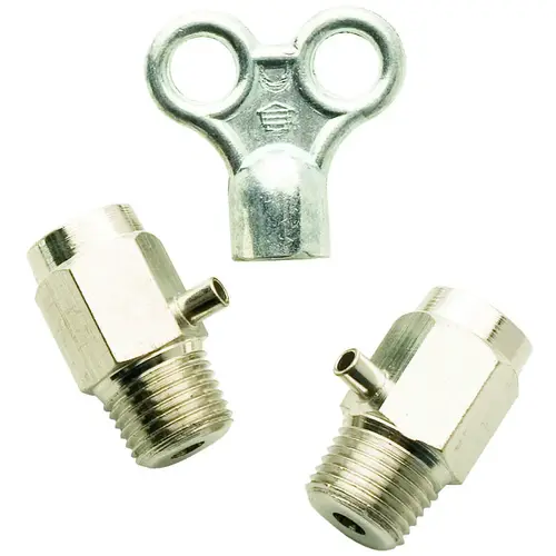 Loose Key Air Valve with Key, 1/8-27 in Connection, NPT, Brass, Chrome