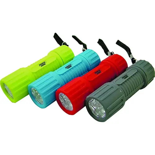 Flashlight, AAA Battery, LED Lamp, 50 Lumens, 25 m Beam Distance, 12 hrs Run Time - pack of 12