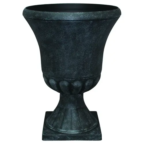Winston Urn, 16 in W, 16 in D, Resin/Stone Composite, Weathered Black Winston Urn, 16 in W, 16 in D, Resin/Stone Composite, Weathered Black