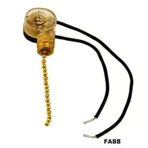 ATRON FA88 3-Way Fan Switch with Pull Chain, Brass