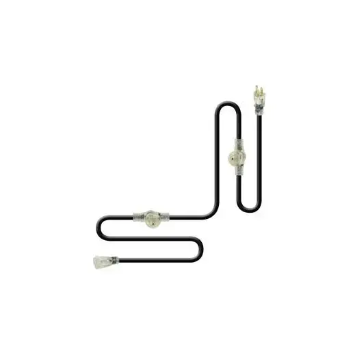 Multi-Outlet Extension Cord, 14 AWG Cable, 2.7 ft L, 15 A, Black Multi-Outlet Extension Cord, 14 AWG Cable, 2.7 ft L, 15 A, Black