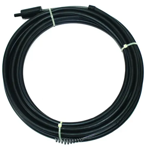 Power Drain Snake, 1/4 in Dia Cable, 25 ft L Cable Black Power Drain Snake, 1/4 in Dia Cable, 25 ft L Cable Black