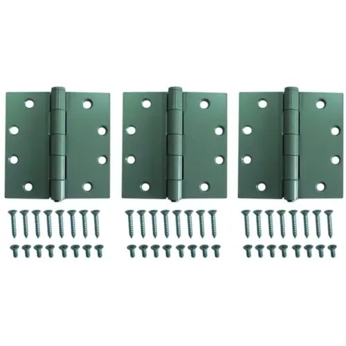 Square Corner Door Hinge, Steel, Gray, Loose Pin, 180 deg Range of Motion, Screw Mount Mounting Square Corner Door Hinge, Steel, Gray, Loose Pin, 180 deg Range of Motion, Screw Mount Mounting