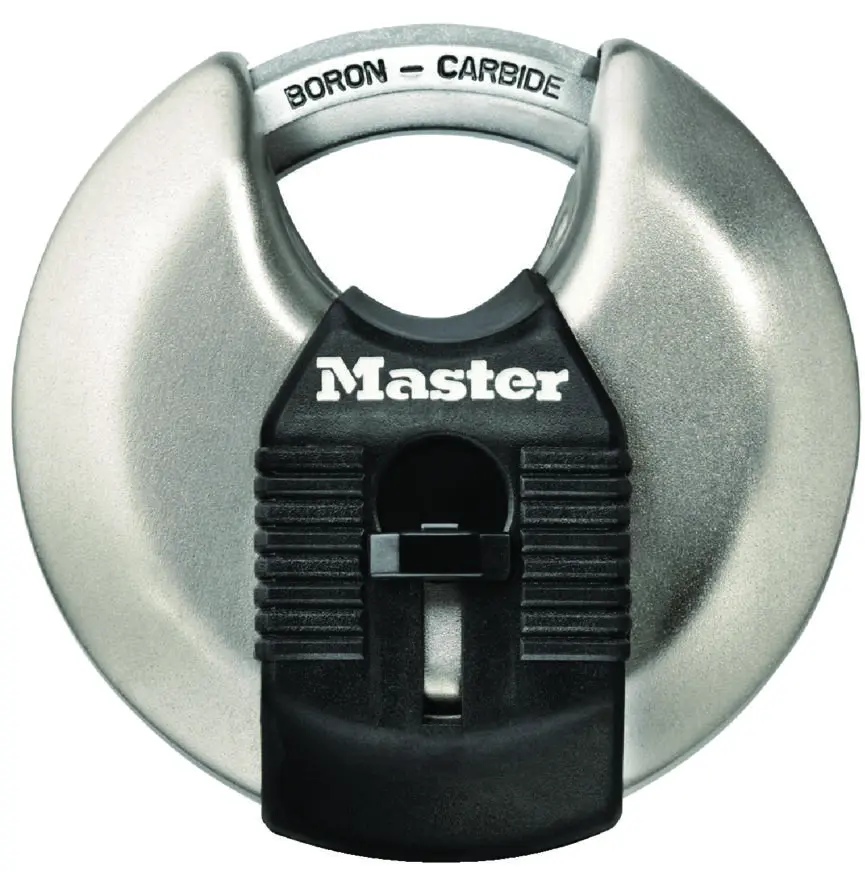 Master Lock Magnum Series Padlock Keyed Alike Key Shrouded Shackle 3/8 in Dia Shackle Stainless Steel Body Silver M40XKAD