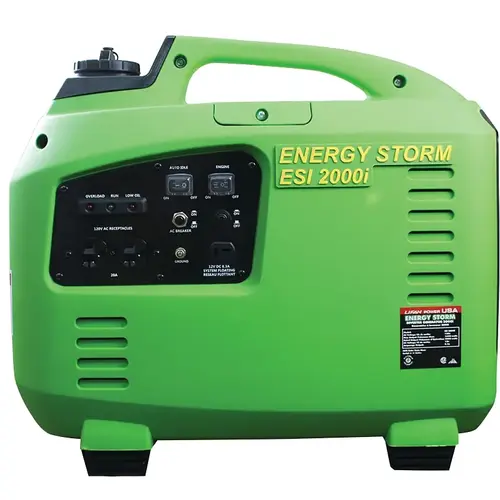 ESI2000I-CA Inverter Generator, 16.6 A, 120 VAC, 12 VDC, 2000 W Output, Unleaded Gas, 1 gal Tank, 3 hr Run Time ESI2000I-CA Inverter Generator, 16.6 A, 120 VAC, 12 VDC, 2000 W Output, Unleaded Gas, 1 gal Tank, 3 hr Run Time