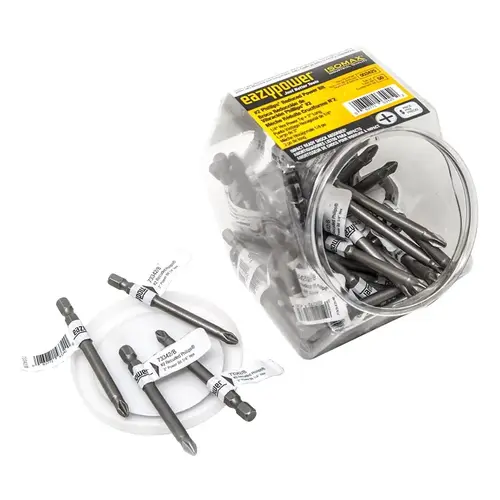 Socket Bit, #2 Drive, Phillips Drive, 1/4 in Shank, Hex Shank, 3 in L - pack of 50 Socket Bit, #2 Drive, Phillips Drive, 1/4 in Shank, Hex Shank, 3 in L - pack of 50