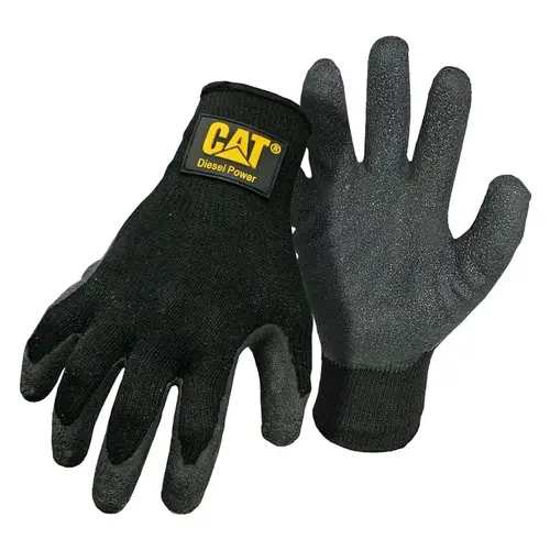 017400M String Knit Gloves with Diesel Power Logo, Men's, M, Wing Thumb, Cotton/Poly, Black Pair