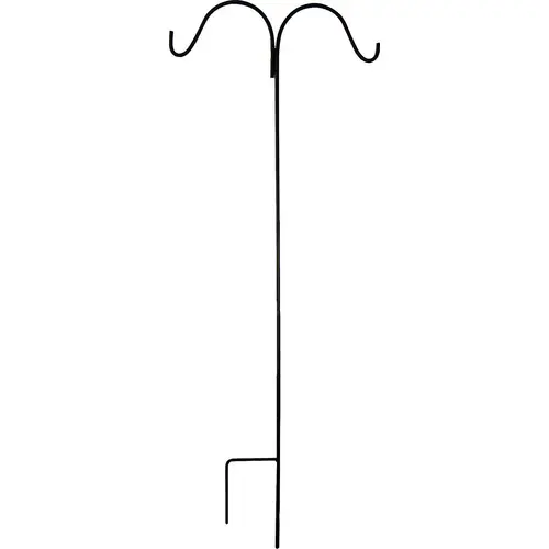 Shepherd Hook, 24 in L, 84 in H, Matte Black Finish, Floor Standing Mounting