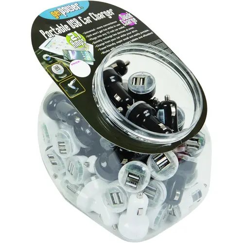Car Adapter, 12 V Output, 2.4 A Charge, Multi-Color - pack of 50 Car Adapter, 12 V Output, 2.4 A Charge, Multi-Color - pack of 50