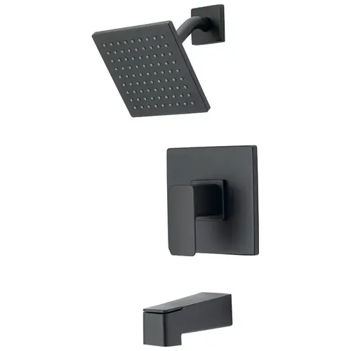 Faucet Tub-Shower, Fixed Mount Showerhead, 1.75 gpm Showerhead, 1 Spray Settings, 2, 3-Handle Matte Black Faucet Tub-Shower, Fixed Mount Showerhead, 1.75 gpm Showerhead, 1 Spray Settings, 2, 3-Handle Matte Black