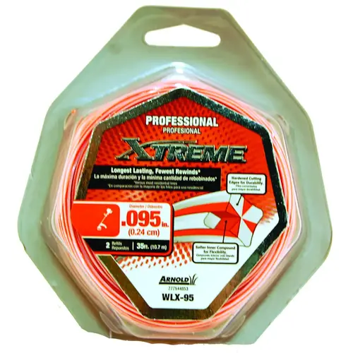 Professional Trimmer Line, 0.095 in Dia, 40 ft L, Monofilament Professional Trimmer Line, 0.095 in Dia, 40 ft L, Monofilament