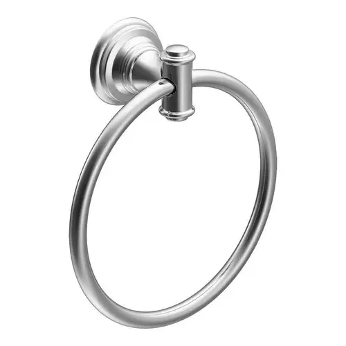Ellsworth Series Towel Ring, 6 in Dia Ring, 22 lb, Aluminum/Zinc, Chrome, Screw Mounting Ellsworth Series Towel Ring, 6 in Dia Ring, 22 lb, Aluminum/Zinc, Chrome, Screw Mounting