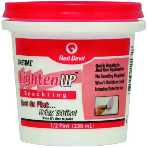 Onetime 1/2 Pt. Lightweight Latex Lighten Up Spackling White