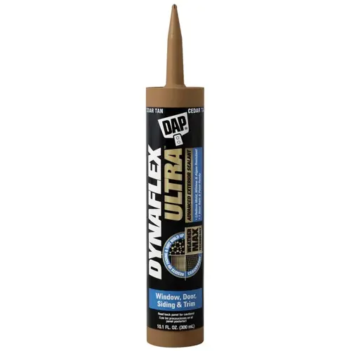DYNAFLEX ULTRA Advanced Exterior Sealant, Cedar Tan, 40 to 100 deg F, 10.1 oz Cartridge DYNAFLEX ULTRA Advanced Exterior Sealant, Cedar Tan, 40 to 100 deg F, 10.1 oz Cartridge