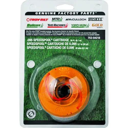 49U4218P953 Cartridge Speed Spool, 0.095 in Dia, 20 ft L, Co-Polymer 49U4218P953 Cartridge Speed Spool, 0.095 in Dia, 20 ft L, Co-Polymer