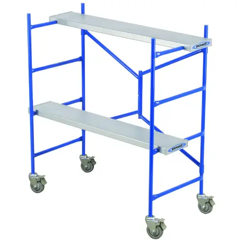 Portable Rolling Scaffold, 12 to 36 in H Adjustment, 500 lb Portable Rolling Scaffold, 12 to 36 in H Adjustment, 500 lb
