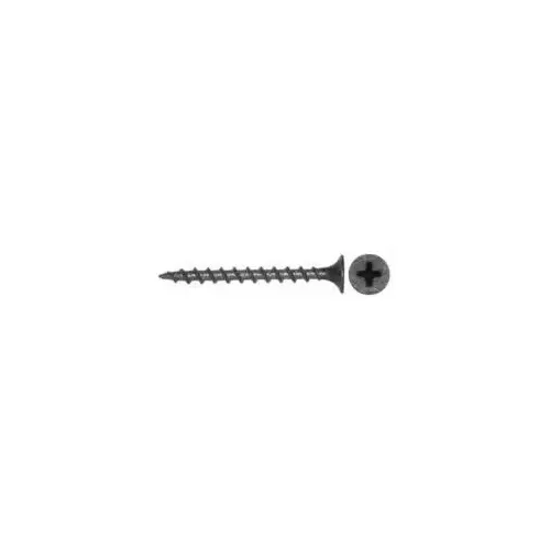 RzR Series Screw, 1-5/8 in L, Coarse, Full Thread, Flat Head, Phillips Drive, Type W Point, Steel Black - pack of 450