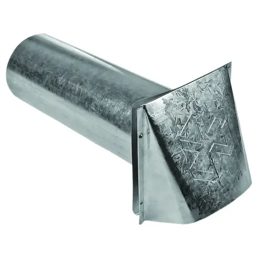 P-TANIUM Dryer Vent Hood, 6 in W Hood, 6 in H Hood, 4 in Duct Galvanized
