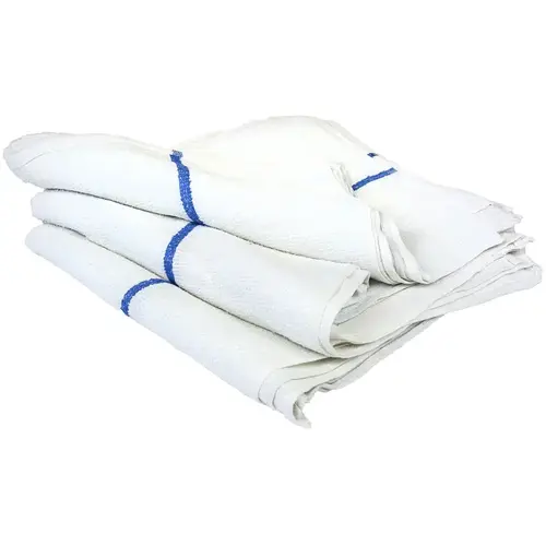 Barmop Towel, 19 in L, 16 in W, Cotton - pack of 10