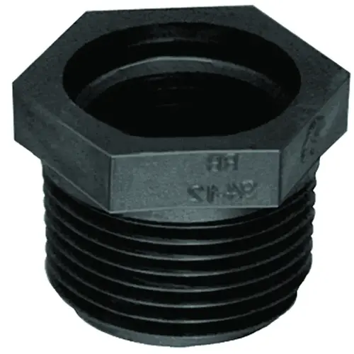RB200-112P Reducing Pipe Bushing, 2 x 1-1/2 in, MPT x FPT, Black RB200-112P Reducing Pipe Bushing, 2 x 1-1/2 in, MPT x FPT, Black