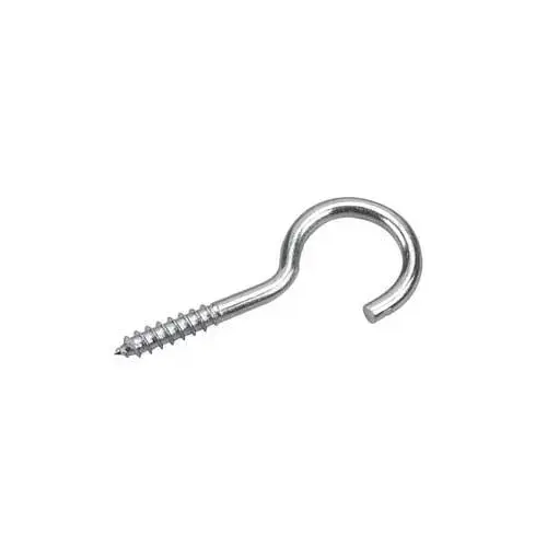 Screw Hook with Lag Thread, 16 mm Opening, 1-7/8 in L, Steel, Zinc Screw Hook with Lag Thread, 16 mm Opening, 1-7/8 in L, Steel, Zinc