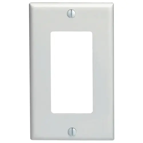 Wallplate, 4-1/2 in L, 2-3/4 in W, 1 -Gang, Nylon, White, Device Mounting Wallplate, 4-1/2 in L, 2-3/4 in W, 1 -Gang, Nylon, White, Device Mounting