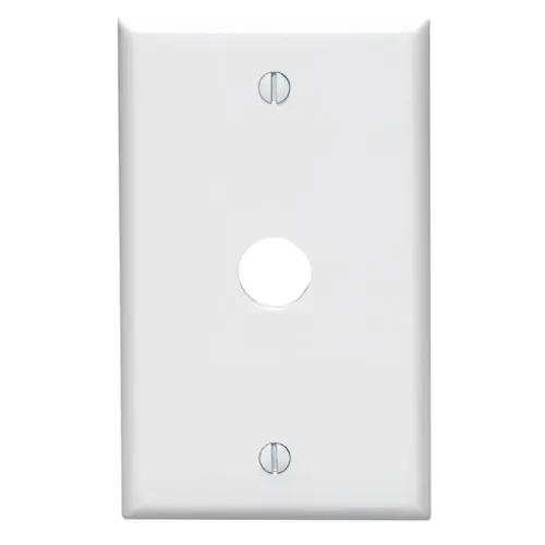 Wallplate, 4-1/2 in L, 2-3/4 in W, 1 -Gang, Thermoset, White, Smooth
