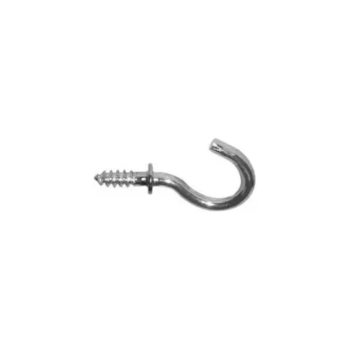 Cup Hook, 1-1/4 in L, Metal, Brass - pack of 5 Cup Hook, 1-1/4 in L, Metal, Brass - pack of 5