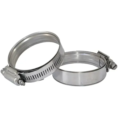 Pressure Seal Heavy-Duty Hose Clamp, 1.5 to 1.82 in Hose, 300 Stainless Steel