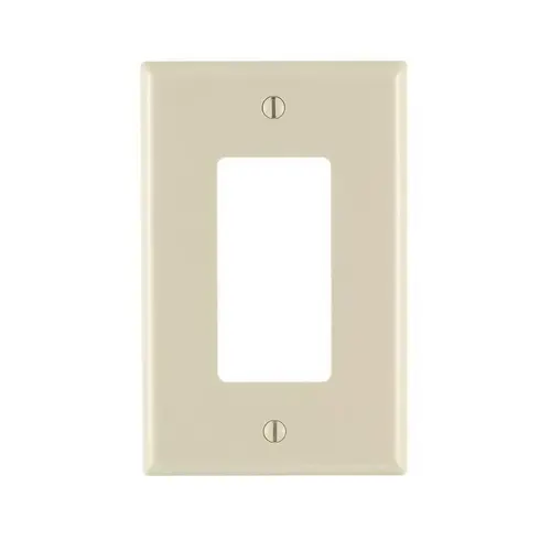 Wallplate Pack, 4.88 in L, 3.13 in W, 1 -Gang, Nylon, Light Almond - pack of 10 Wallplate Pack, 4.88 in L, 3.13 in W, 1 -Gang, Nylon, Light Almond - pack of 10