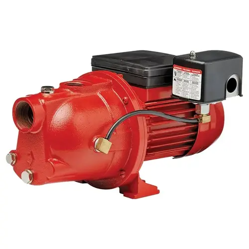 Shallow Well Jet Pump, 4.2, 8.4 A, 115/230 V, 1/2 hp, 1-1/4 x 1 in Connection, 148 ft Max Head Shallow Well Jet Pump, 4.2, 8.4 A, 115/230 V, 1/2 hp, 1-1/4 x 1 in Connection, 148 ft Max Head