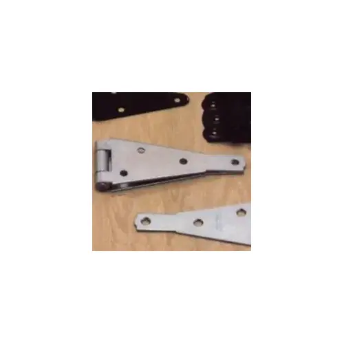 Heavy-Duty Strap Hinge, 55.4 mm W Frame Leaf, 2.5 mm Thick Leaf, Steel, Fixed Pin, 20 lb Black