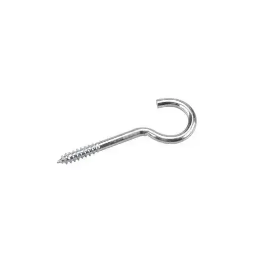 Screw Hook with Lag Thread, 6 in L, Steel, Zinc Screw Hook with Lag Thread, 6 in L, Steel, Zinc