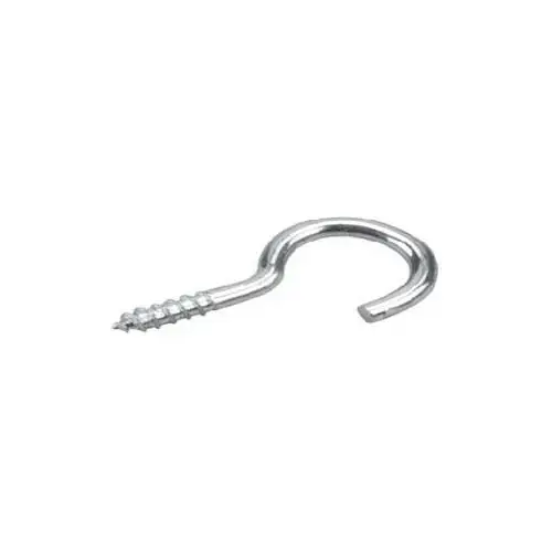 Screw Hook with Lag Thread, 11.3 mm Opening, 1-5/8 in L, Steel, Zinc Screw Hook with Lag Thread, 11.3 mm Opening, 1-5/8 in L, Steel, Zinc
