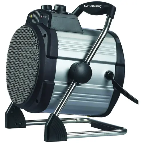 Ceramic Utility Heater, 12.5 A, 120 V, 750/1500 W, 1500W Heating, 2-Heat Settings, Grey