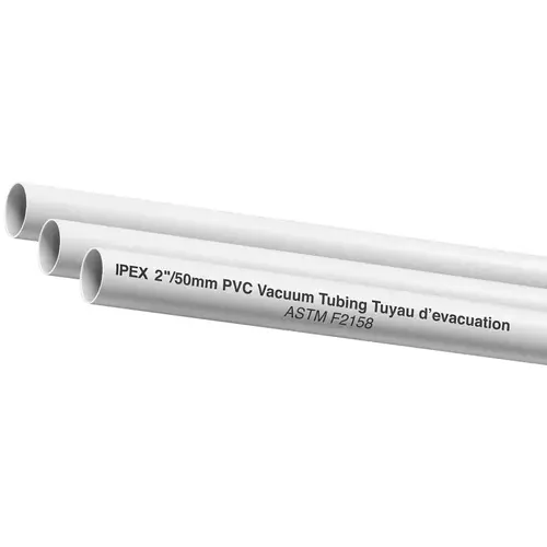 IPEX 1522 Tubing, For Use With Central Vacuum System, 8 ft L, PVC IPEX 1522 Tubing, For Use With Central Vacuum System, 8 ft L, PVC