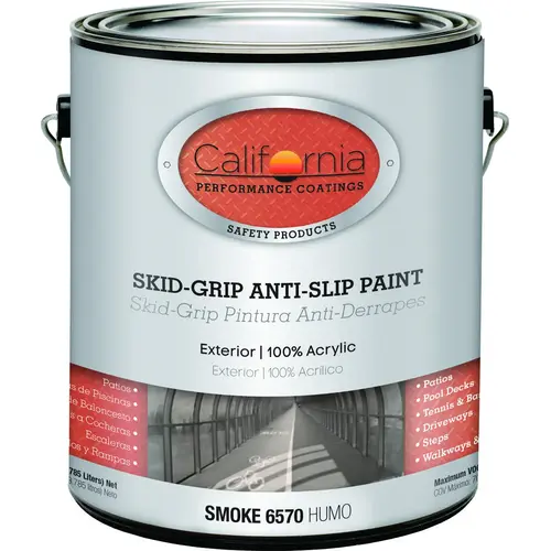 F06570-1 Anti-Slip Paint, Smoke, 1 gal - pack of 4