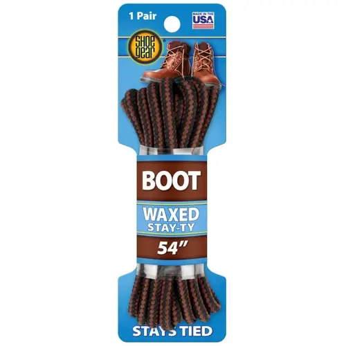 Shoe Gear Boot Lace, Round, Black/Brown, 54 in L Shoe Gear Boot Lace, Round, Black/Brown, 54 in L