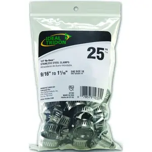 Ideal Tridon 6710550 Hy-Gear 67-6 Series Worm Gear Hose Clamp, Stainless Steel - pack of 25