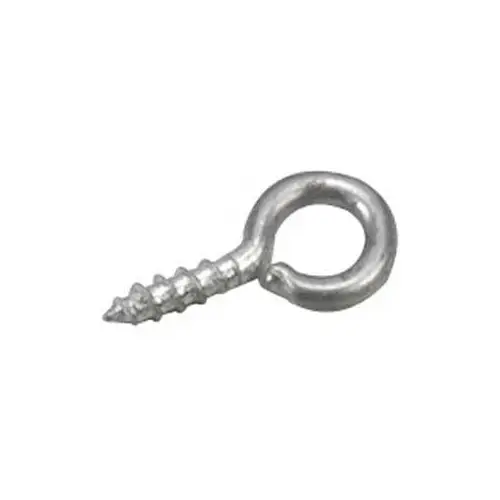 Screw Eye, 1/16 in Dia Wire, 7.9 mm L Thread, 3/4 in OAL, Metal, Zinc - pack of 50 Screw Eye, 1/16 in Dia Wire, 7.9 mm L Thread, 3/4 in OAL, Metal, Zinc - pack of 50
