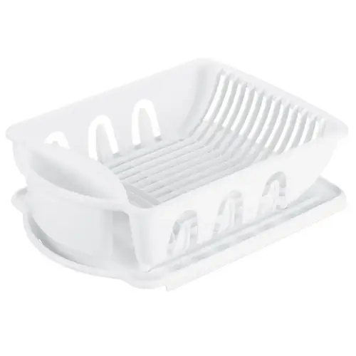 Sink Set, 17-5/8 in L, 13-1/4 in W, 5-1/2 in H, Plastic, White Sink Set, 17-5/8 in L, 13-1/4 in W, 5-1/2 in H, Plastic, White